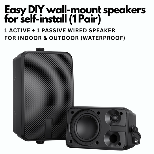 LEVAUDIO LV500 400W Wireless Bluetooth Indoor/Outdoor Wall Mount Speakers (Speakers Only for Self-Installation)