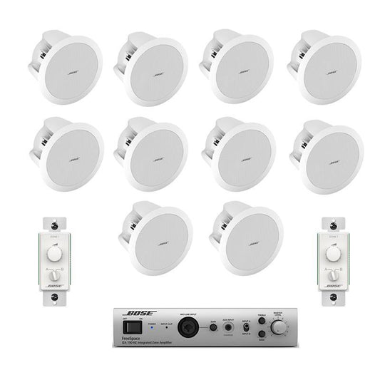 Bose-Office-Sound-System-with-10-DS-16F-FreeSpace-In-Ceiling-Speakers-and-IZA-Zone-Amplifier
