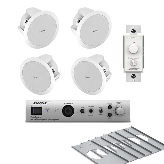 Bose-Restaurant-Sound-System-with-4-FreeSpace-DS-16F-In-Ceiling-Speakers-and-FreeSpace-IZA-190-HZ-Zone-Amplifier