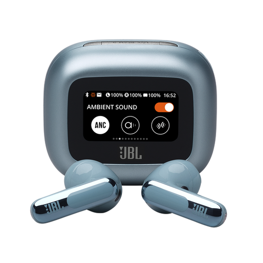 JBL Live Flex 3 True Wireless Noise-Cancelling Earbuds with Smart Charging Case (Blue)