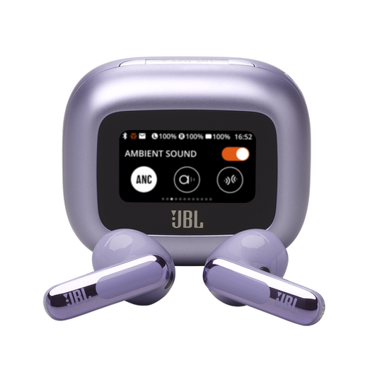 JBL Live Flex 3 True Wireless Noise-Cancelling Earbuds with Smart Charging Case (Purple)