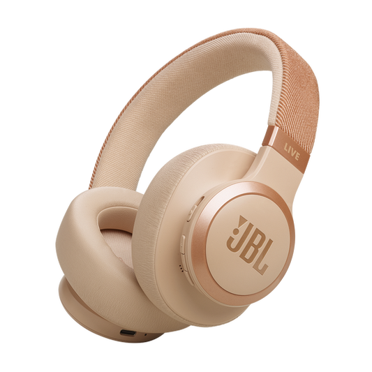 JBL Live 770NC Wireless Over-Ear Headphones with True Adaptive Noise Cancelling (Sand)