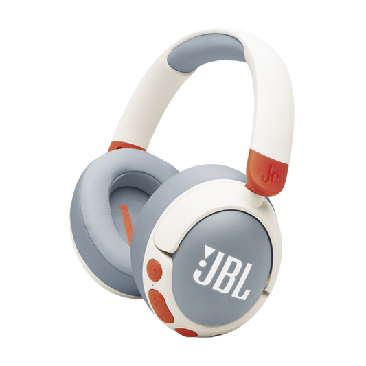 JBL Junior 470NC Wireless Noise-Cancelling Over-Ear Headphones for Kids (White)