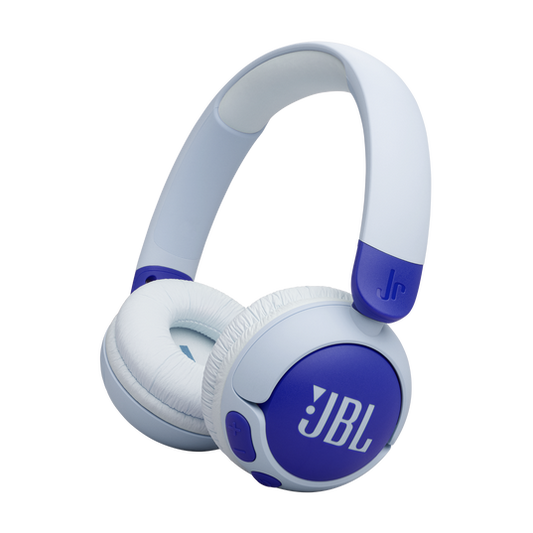 JBL Junior 320BT Wireless On-Ear Headphones for Kids – Safe Volume, Long Battery Life (Blue)