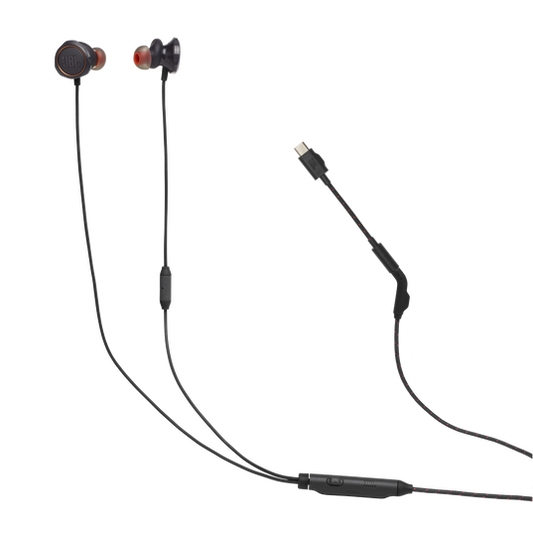 JBL Quantum 50C In-Ear Gaming Headset with USB-C Adapter, Volume Slider & Mic Mute (Black)