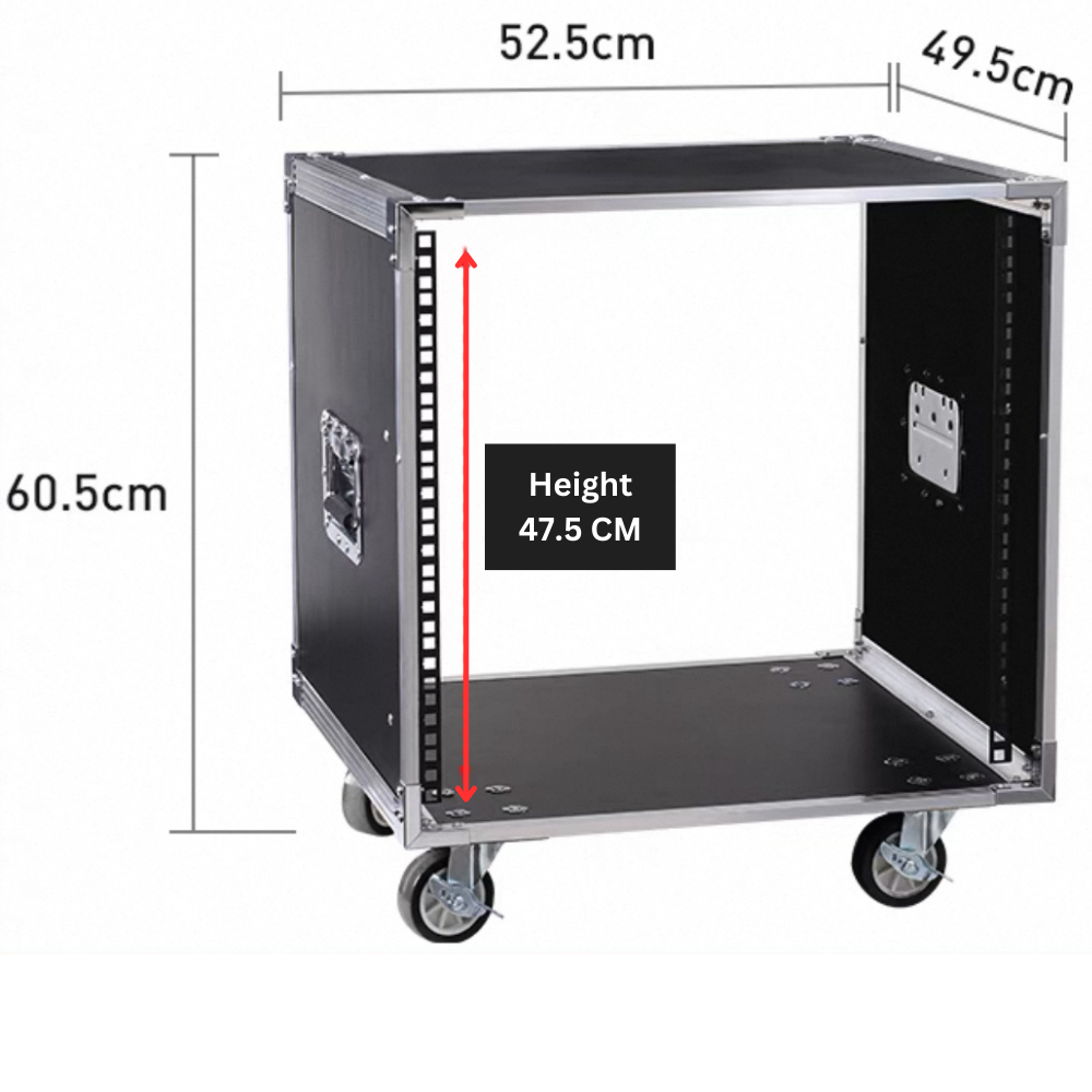 10U Rack Mount Case/Cabinet with Wheels (No Shelves) – Musicshop