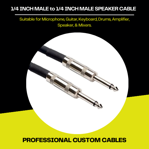Pro-Custom  1/4" TS Male to Male Mono Professional Speaker Cable