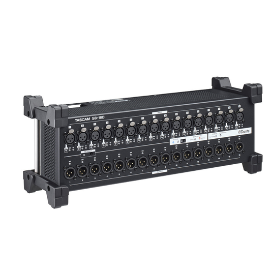 TASCAM SB-16D | 16-In/16-Out Dante Stage Box with Redundancy