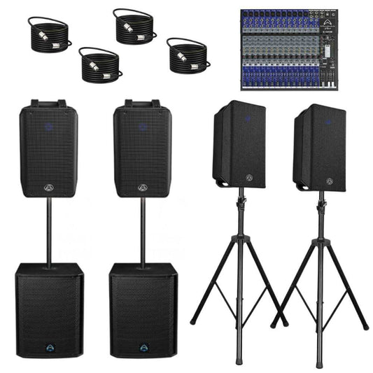 Wharfedale Pro Large Events Sound System with 4 AX12BT, 2 T-Sub AX15B 1400W Subwoofer