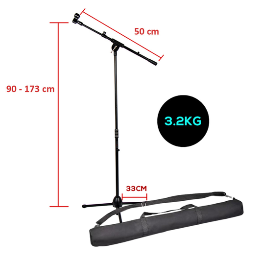 Professional Microphone Stand with Telescopic Boom Arm