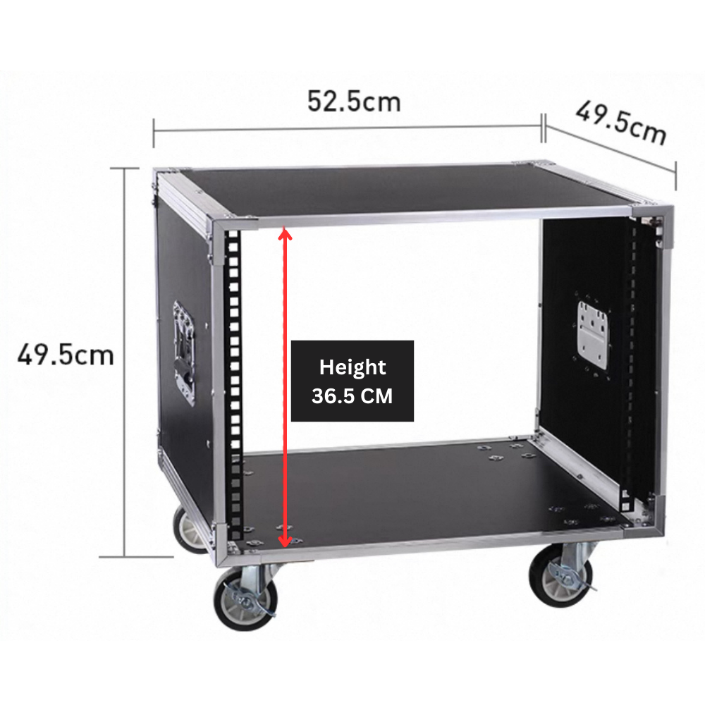 8U Rack Mount Case/Cabinet with Wheels (No Shelves) – Musicshop