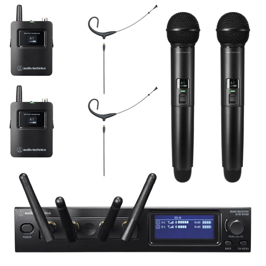 Audio Technica ATW-1443/BP894xCw-TH System 20 PRO Quad Wireless Combo System