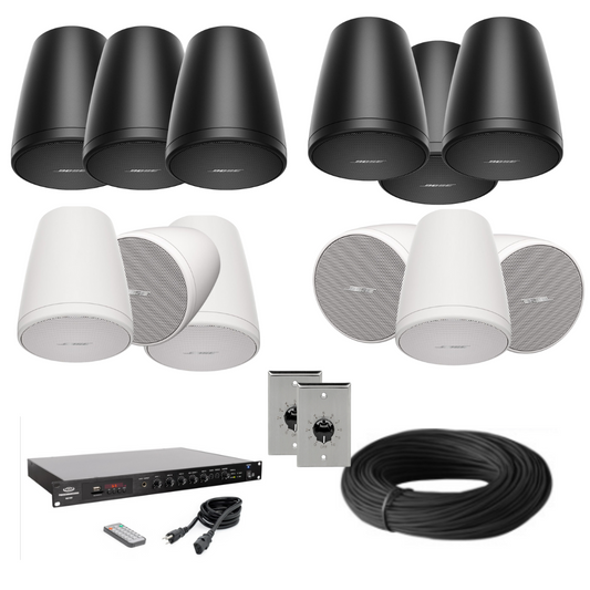 Bose Restaurant Sound System with 12 FS2P Pendant Speakers & 240W Bluetooth Mixer Amp