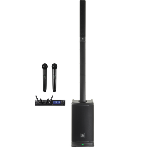 Column PA System with EON ONE MK2 and Audio-Technica Dual Handheld Wireless Microphone