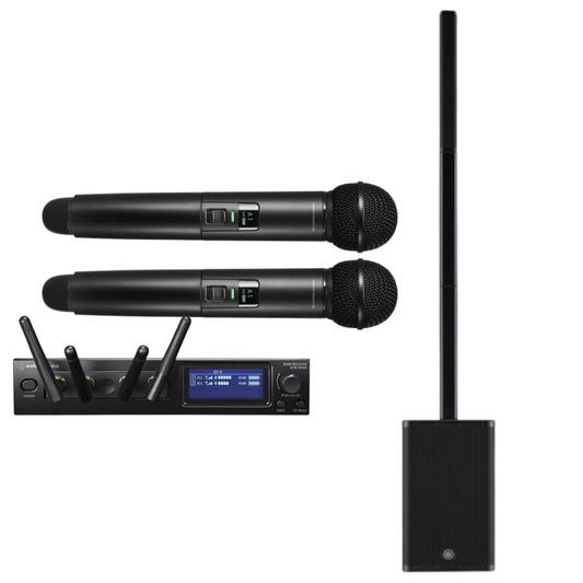 Column PA System with Yamaha STAGEPAS 1K mkII & Audio-Technica ATW-1422 Dual Wireless Mics