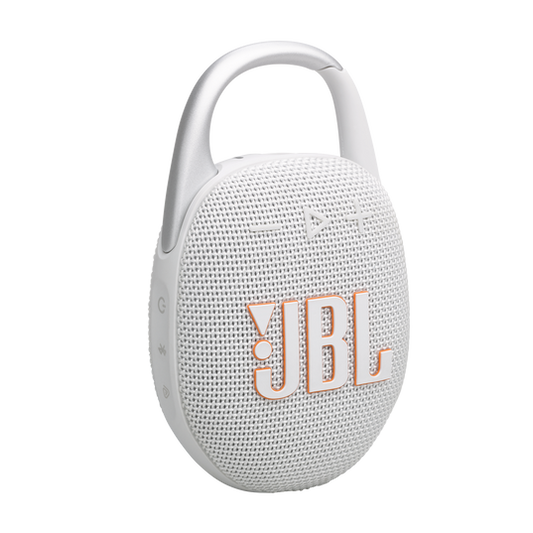 JBL Clip 5 Ultra-Portable Waterproof Bluetooth Speaker (White)