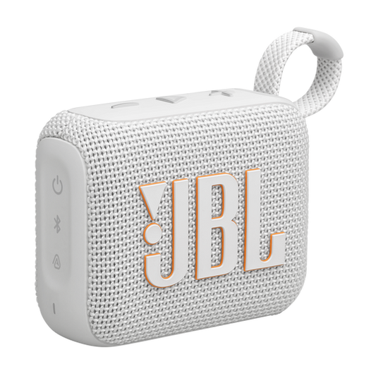 JBL Go 4 Ultra-Portable Waterproof Bluetooth Speaker with JBL Pro Sound (White)