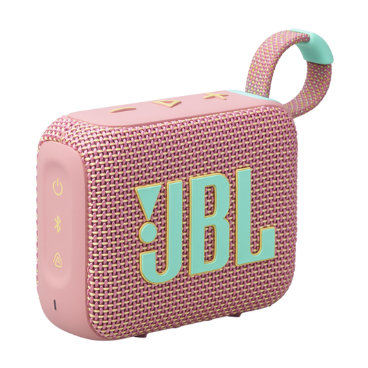 JBL Go 4 Ultra-Portable Waterproof Bluetooth Speaker with JBL Pro Sound (Pink)