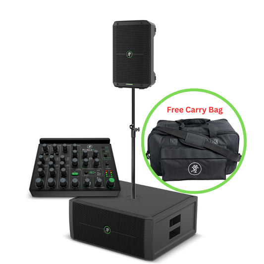 Mackie Mobile GO Bundle: Thump GO Speakers, Sub, Mixer, Pole & Bag