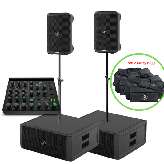 Mackie Mobile Systems GO Bundle: Dual Thump GO, Dual Sub, MobileMix, Poles & Bags
