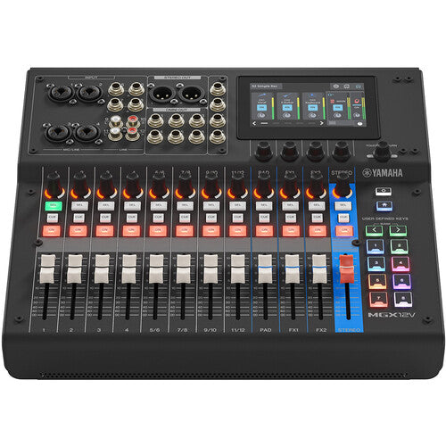 Yamaha MGX12V B 18-Channel Digital Mixing Console with Dual USB-C Audio/Video Interface (Black)