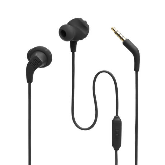 JBL Endurance Run 2 Wired In-Ear Headphones with FlipHook™ Design- Black