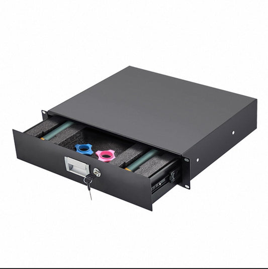 2U Pull Out Drawer with Lock for Microphone