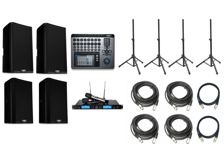 QSC Sound System with 2 QSC k12.2, 2 K8.2 Loudspeaker, TouchMix 16 Dig ...
