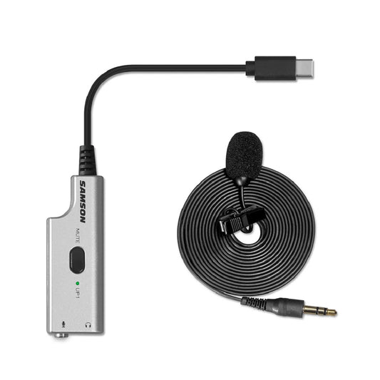 Samson LMU1 Broadcast Lavalier Microphone with USB Adapter