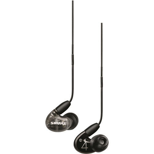 Shure AONIC 4 Sound-Isolating Earphones (Black) with Inline Mic & Detachable Cable