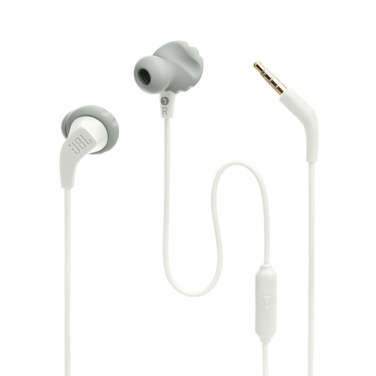 JBL Endurance Run 2 Wired In-Ear Headphones with FlipHook™ Design- White