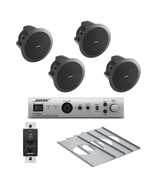 Bose-Small-Office-Sound-System-with-4-FreeSpace-DS-16F-In-Ceiling-Loudspeakers-and-IZA-Zone-Amplifier