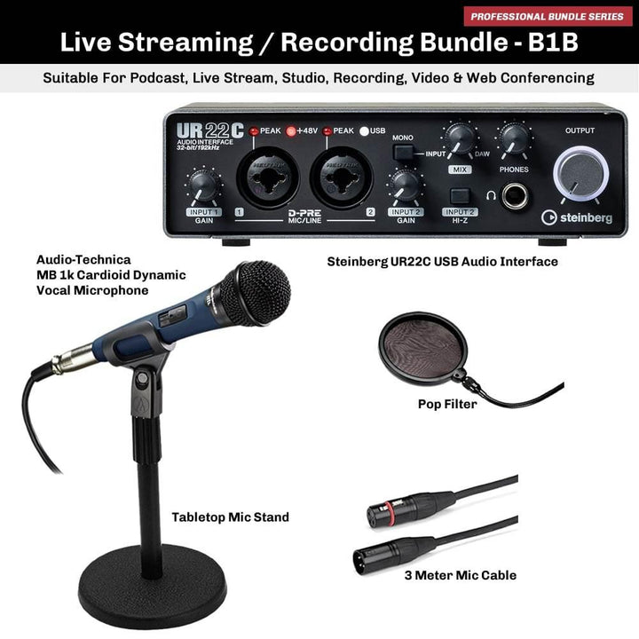 Live-Streaming-Recording-Bundle-Steinberg-UR22C-Audio-Interface-ATMB1k-Microphone-w-Desktop-Mic-Stand-B1B