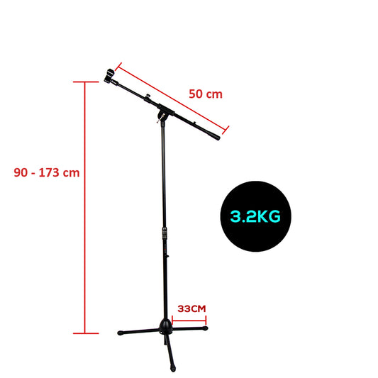 Professional Microphone Stand with Telescopic Boom Arm
