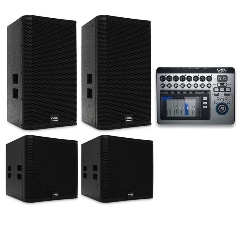 Qsc Bar QSC Restaurant & Bar Sound System with 2 QSC E112, E118SW Subwoofer an ...